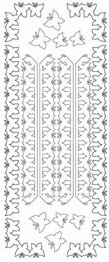 Schmetterling Linies - Sticky Shapes - Zweiseitig Selbstklebende Sticker Bogen