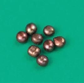 Perles d`eau douce - 8-9mm - Or-Brun