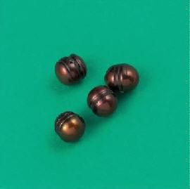 Perles d`eau douce - 9-10mm - Or-Brun