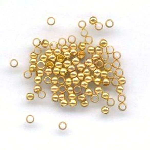 Crimp Beads - Round - Gold