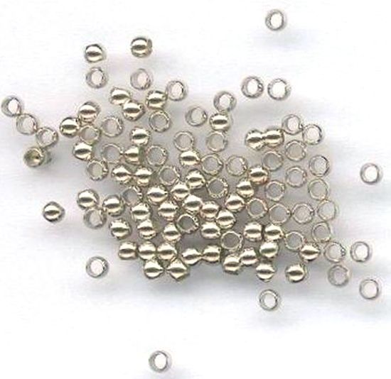 Perles à Écraser - Rond - Argent