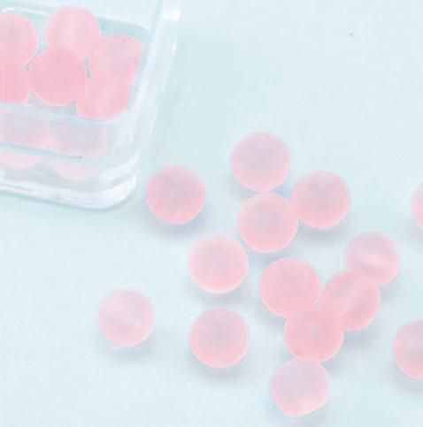 Glass Beads Round - 6mm - Pink Frosted