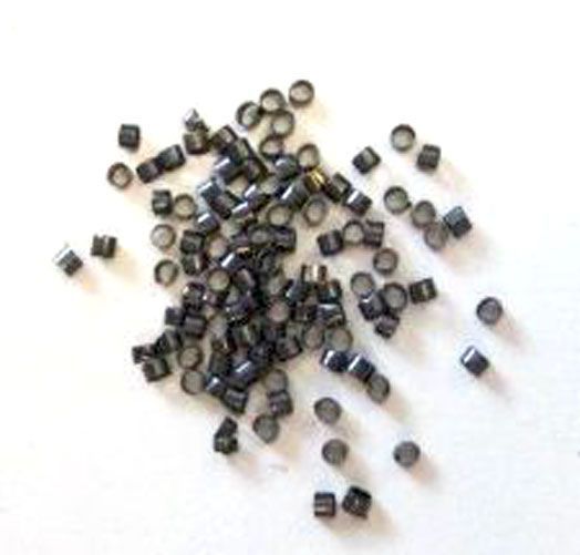 Perles à Écraser - Tube - Anthracite - 2 x 1,5mm