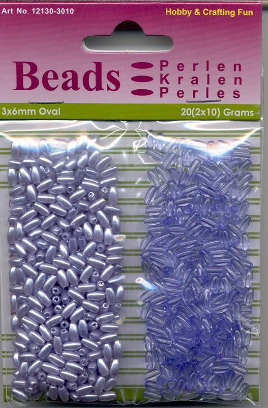 Oval Beads Pearl & Gloss Duo - Pastel Blue