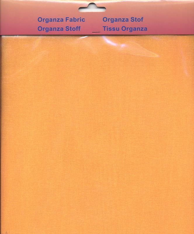 Tissu Organza - Orange - 32 x 96cm