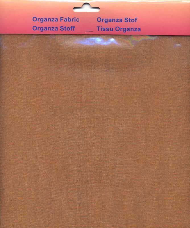 Organza Stoff - Braun - 32 x 96cm
