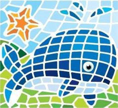 Whale - Mosaic Sticker