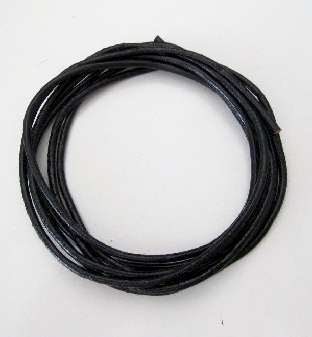 Leather Cord - Black - 3mm - 2M