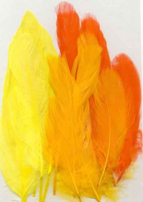 Feathers - Yellow - 12,5-17,5cm - 15pcs