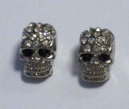 Skull Beads With Strass - 8x12mm