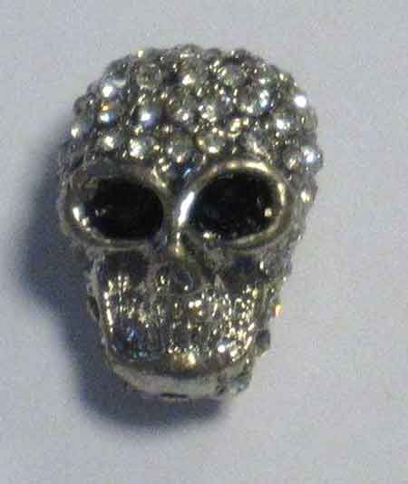 Skull Bead With Strass - 12x16mm