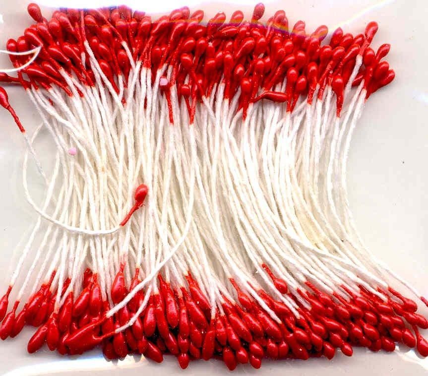 Stamen - Pearlized Red - 1mm - 144pcs