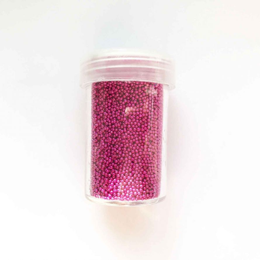 Caviar Perles - Sans trou - 0,8-1mm - Fuchsia