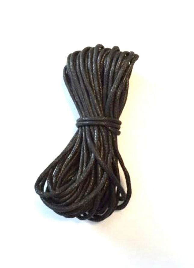 Waxed Cotton Cord - Black