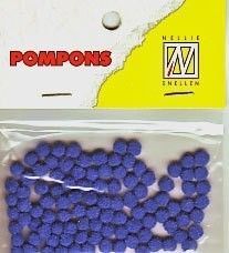 Mini Pom Poms - Königsblau - 3mm - 100 Stück
