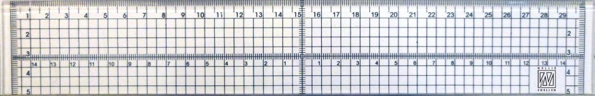 Cutting ruler with metal strip - 30cm