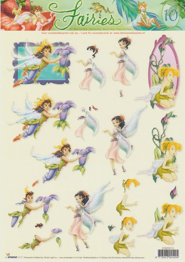 Disney Fairies - 3DA4 Feuilles à Découper - Étape par Étape