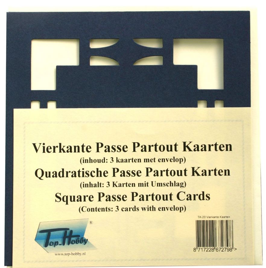 Square Die-Cut Cards - Dark Blue