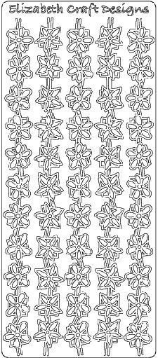 Linies Blumen - Peel-Off Stickers - Silber