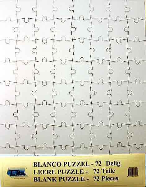 Leere Puzzle 72 Teile - 29,5 x 37cm