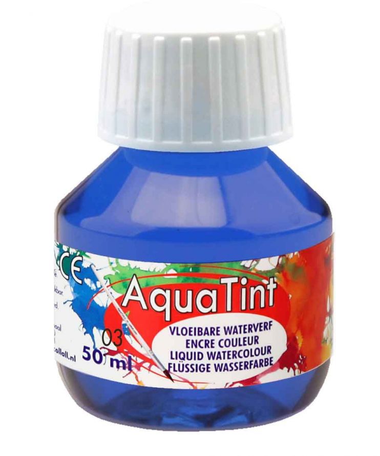 Aqua Tint - Aquarelle Peinture - Bleu Foncé - 50ml