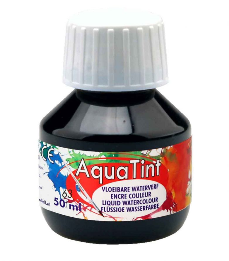 Aqua Tint - Wasserfarbe - Schwarz - 50ml