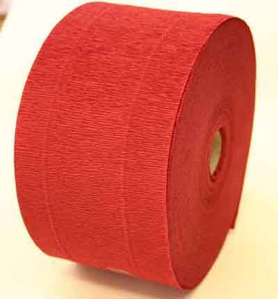 Papier Crépon - Rouge - 7cm x 25M