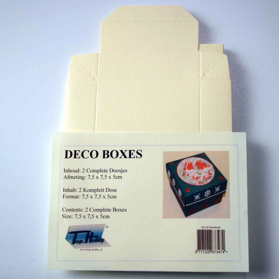 Deco Boxes Packung - Quadratische Dose - Creme