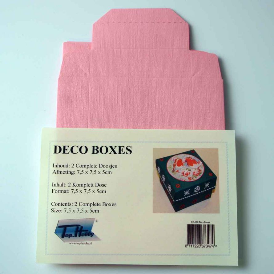Deco Boxes Paquet - Carré - Rose