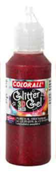 Deco 3D Glitter Gel - Rood - 500ml