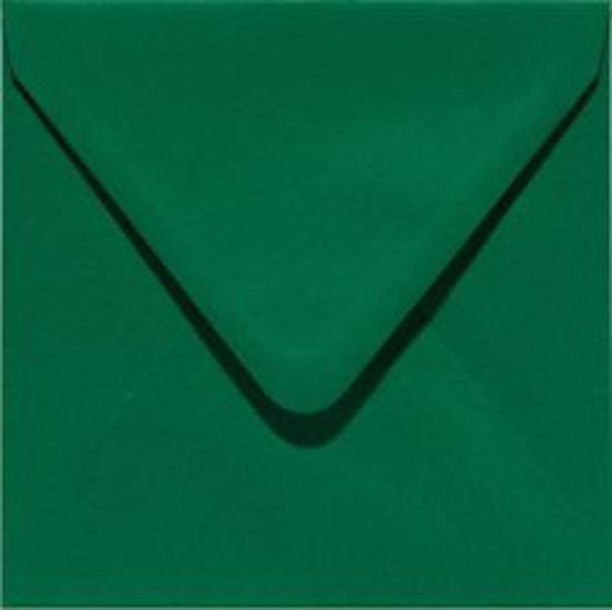 100 ou 1000 Enveloppes - Carré - Vert Foncé