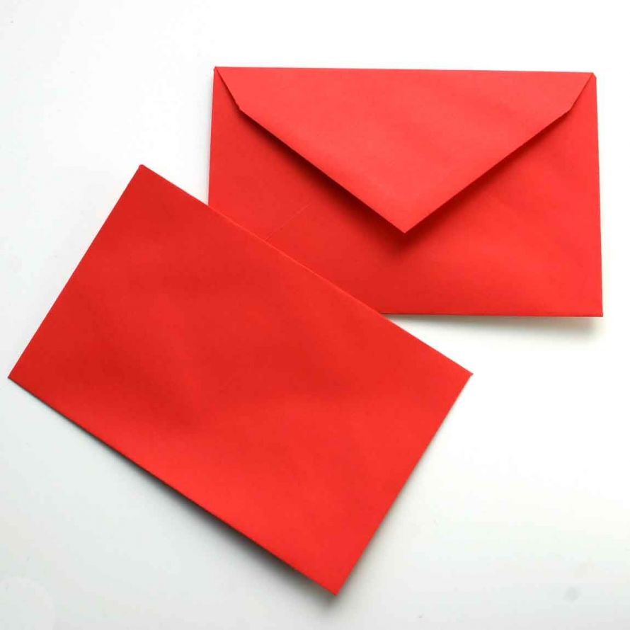 25 Briefumschläge - Weihnachten Rot