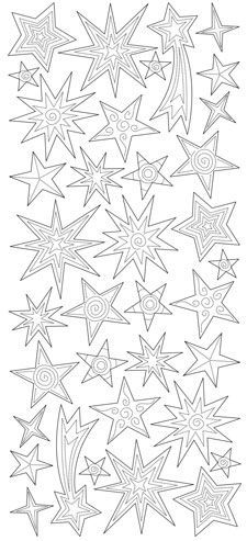 étoile - Holografic Sticker Feuille - Vert