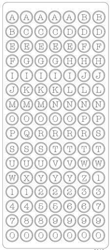 Letters and Figures - Holographic Sticker Sheet - Silver