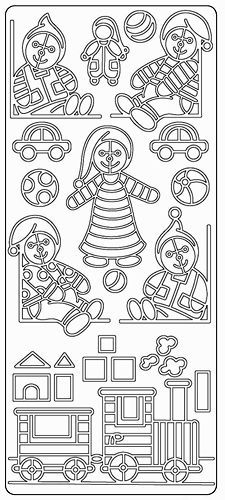 Toys - Peel-Off Sticker Sheet - Silver