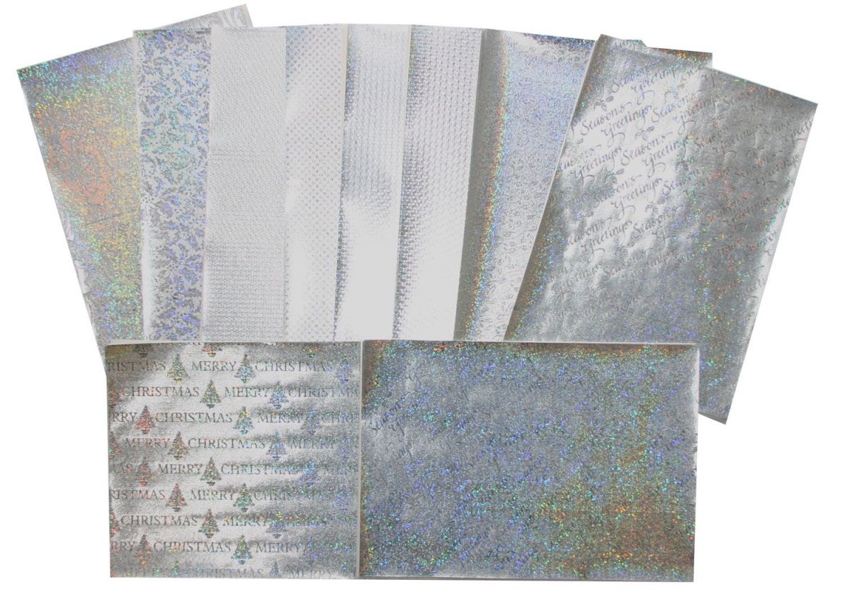 250 Assorted A4 Sheets Holographic Paper - Approx. 10 Designs