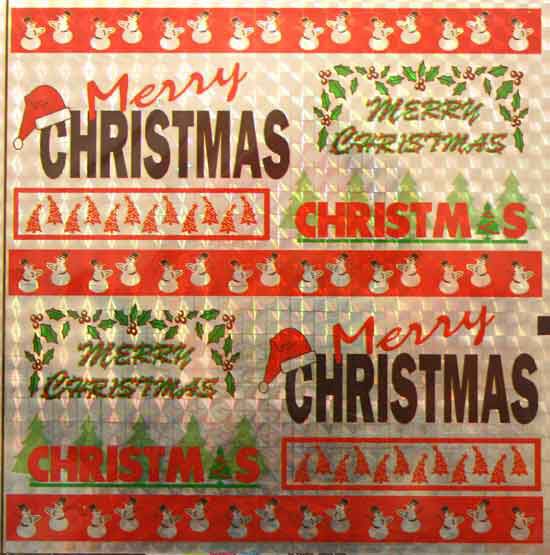 Merry Christmas - Holografische Knip-Stickers