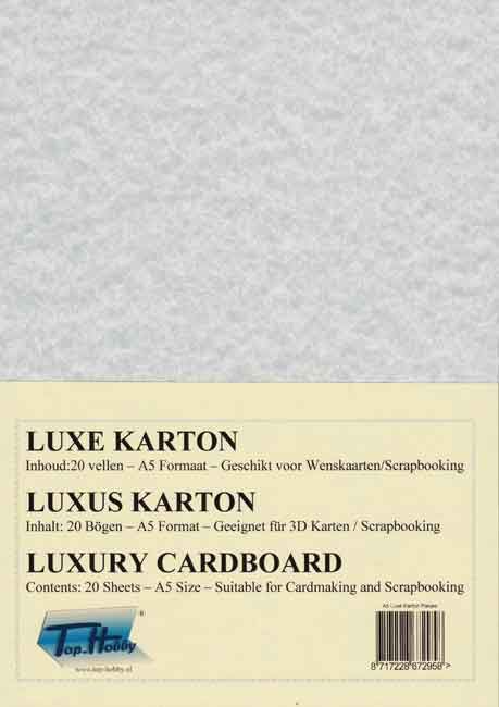 Luxery A5 Cardboard Package - Marbleized Light Grey - 20 Sheets