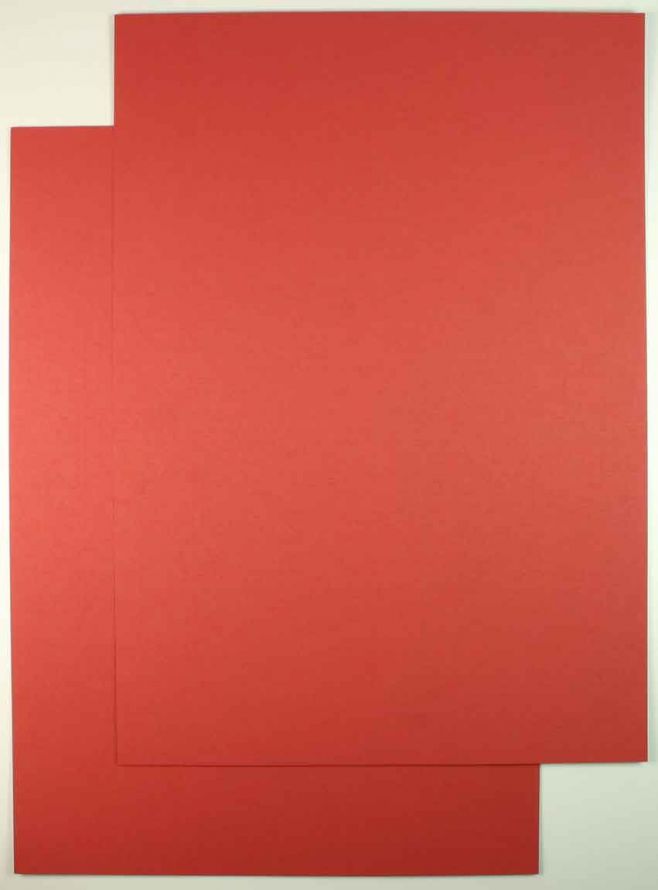 Luxery A4 Cardboard - Linen Red - 100 Sheets