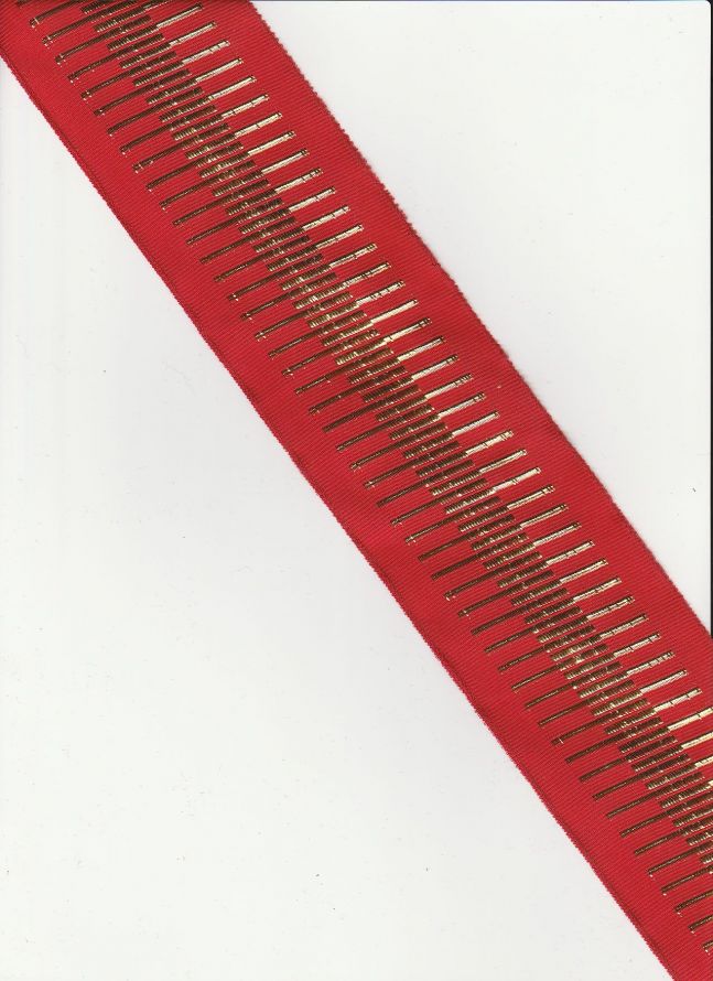 Decorative Ribbon - Red with Gold