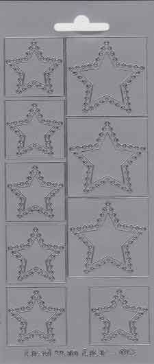 Stars Peel-Off Sticker Sheet - Silver