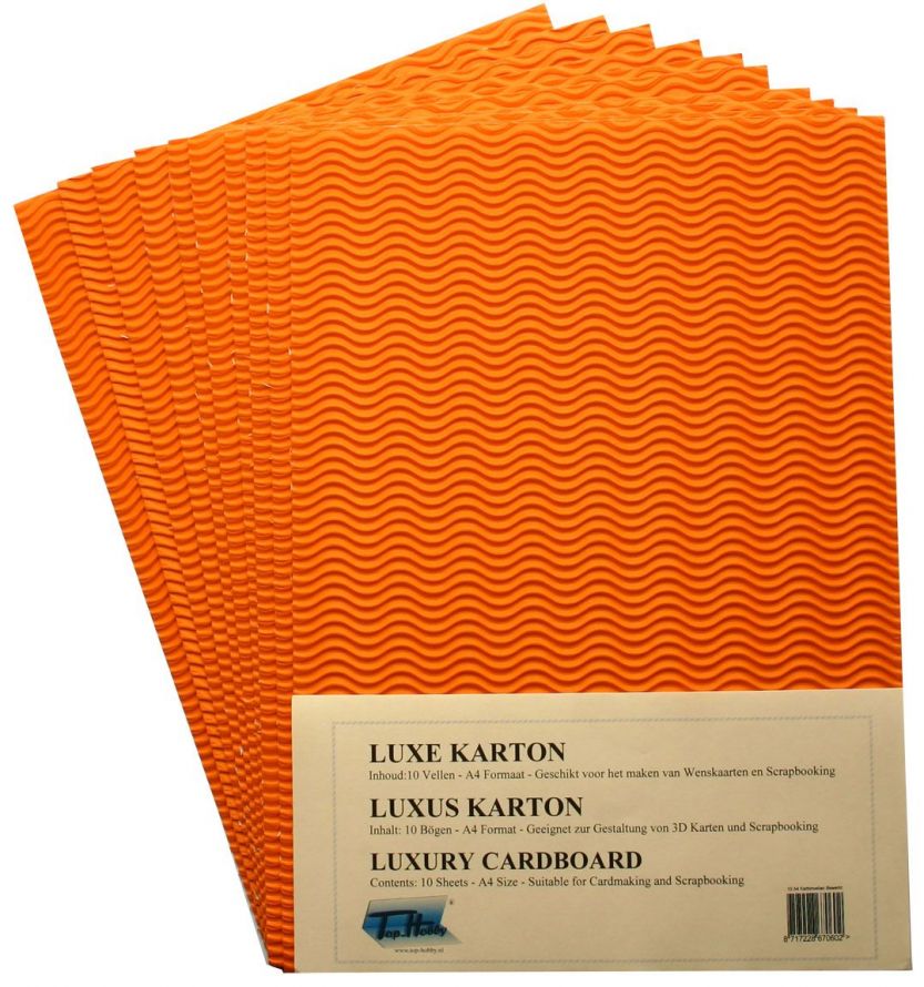 Ribbel Kraft Karton Packung - Orange