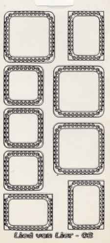 Vierkantjes - Peel-Off Stickervel - Zilver