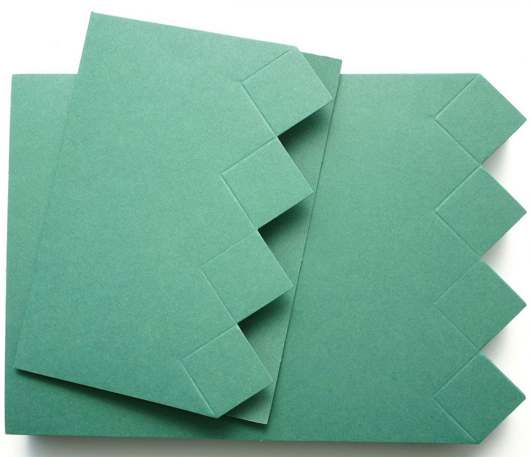 100 Square - Double Fold Cards - Dark Green