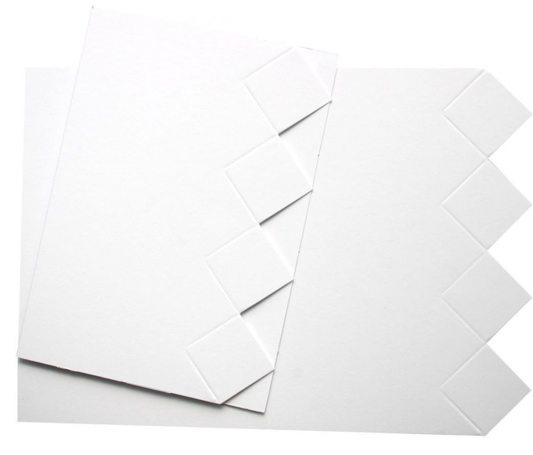 100 Quadrate - Doppel Karten - Weiß