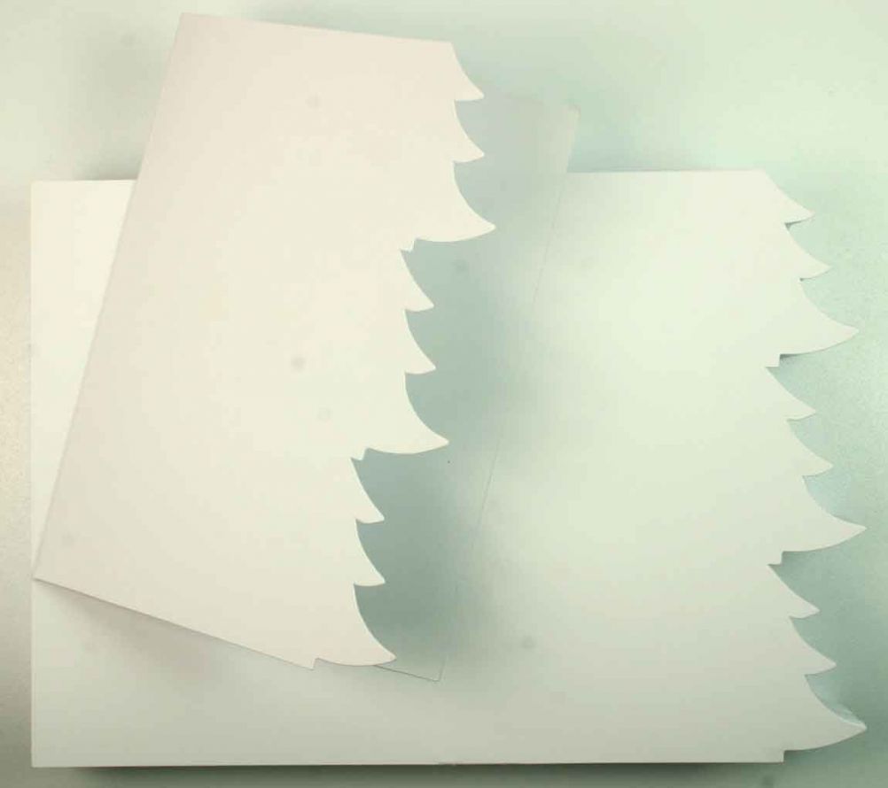 100 Christmas Tree - Double Fold Cards - White
