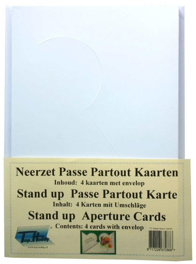Round Stand Up Cards Package - White