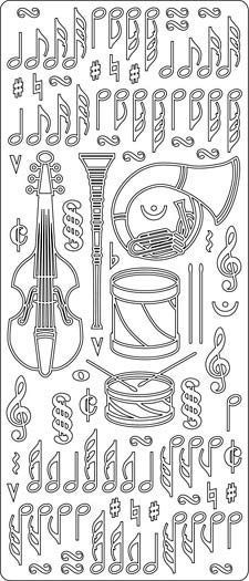 Music Instruments- Peel-Off Stickersheet - Multi