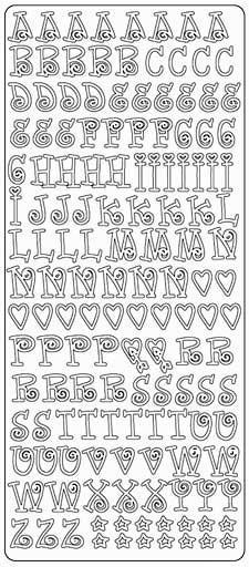 Capital Character casual - Peel-Off Sticker Sheet - Silver