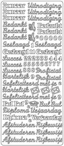 Zomaar - Geslaagd - Rijbewijs - Bul - Peel-Off Sticker Sheet - Multi